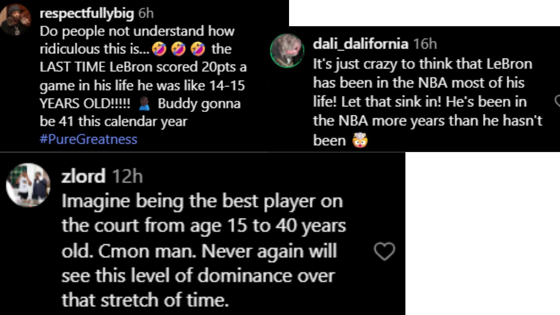 Hoops fans react as LeBron James recalls a tough moment from back in high school (image credit: instagram/sportscenternext)